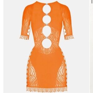 Poster Girl Miranda Dress Tangerine - One size - Kylie Jenner dress